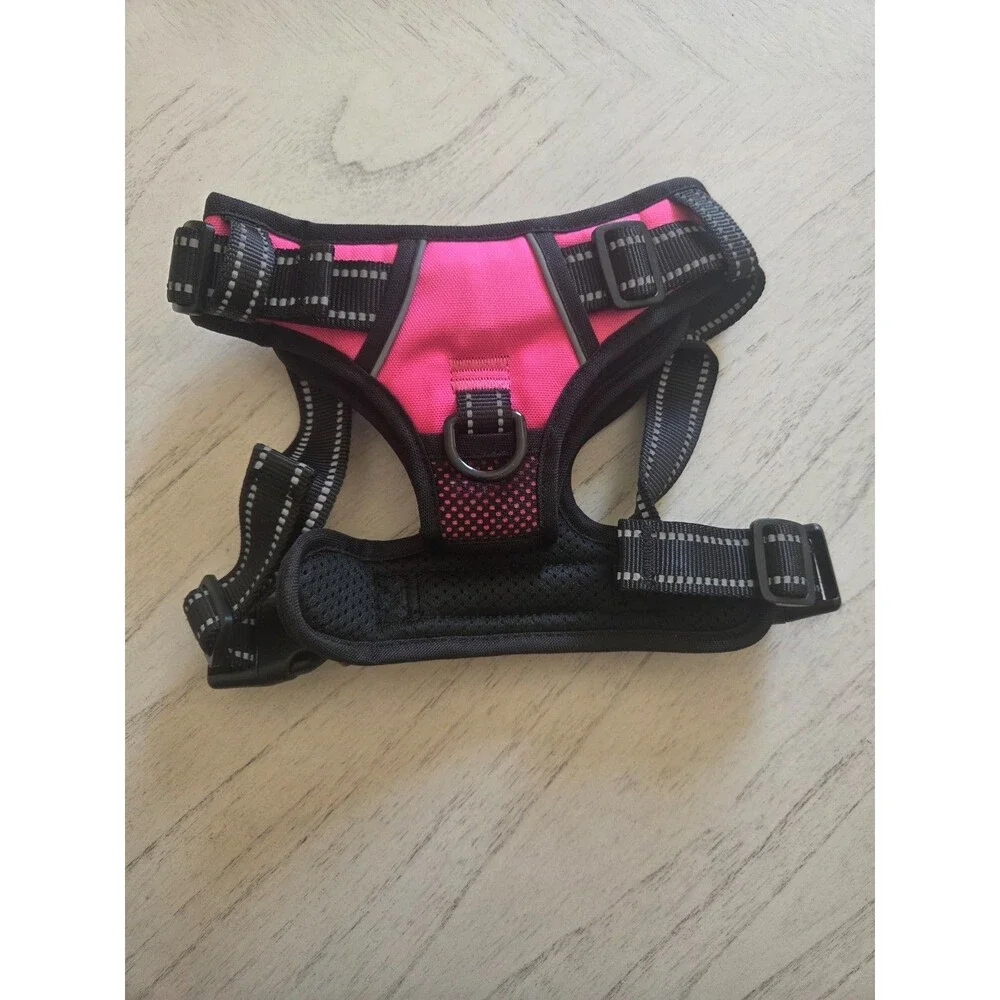 Phoepet No Pull Dog Harness Medium Reflective Vest Front Clip Handle Pink